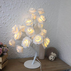 Rose Flower Lamp USB Battery Operated LED Table Lamp Bonsai Tree Night Lights Garland Bedroom Decoration Lights Home Decor - ProTrendyz