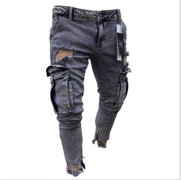 Cargo Hole Denim Jeans Men - ProTrendyz