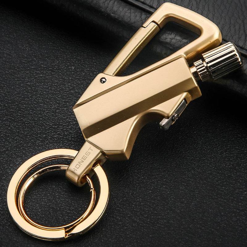 Creative Metal Keychain Lighter Wild Fire Ten Thousand Times Use Kerosene Lighters Gifts For Men - ProTrendyz
