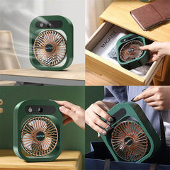 Air Conditioning Fan Desk Misting Fan Air Cooler Cooling USB Rechargeable Humidifier Portable Spray Fan With 3 Wind Speeds Mist Fan For Home - ProTrendyz