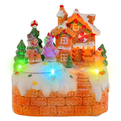 Creative Mini Rotating Gingerbread Man Music Box Desktop Ornament
