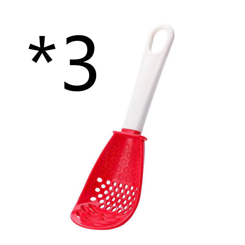 Multifunctional Slotted Spoon Grinding Cooking Spoon Mashed Auxiliary Food Ginger Garlic Spoon Press Potatoe Stir-frying Spatula Kitchen Gadget - ProTrendyz
