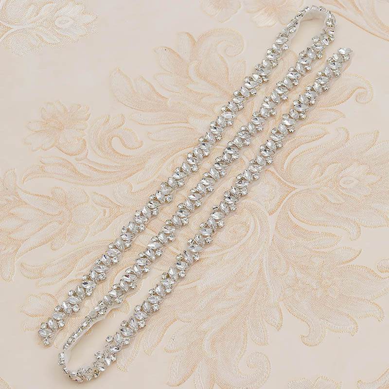 Rhinestone Applique Wedding Dress Waist Jewelry - ProTrendyz