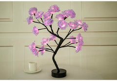 Rose Flower Lamp USB Battery Operated LED Table Lamp Bonsai Tree Night Lights Garland Bedroom Decoration Lights Home Decor - ProTrendyz