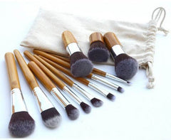 Bamboo Handle Makeup Brush Bamboo Pole Makeup Brushes Suit Bamboo Pole With Sack Top Quality - ProTrendyz