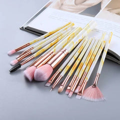 15 Marbled Design Makeup Brushes Set US - ProTrendyz