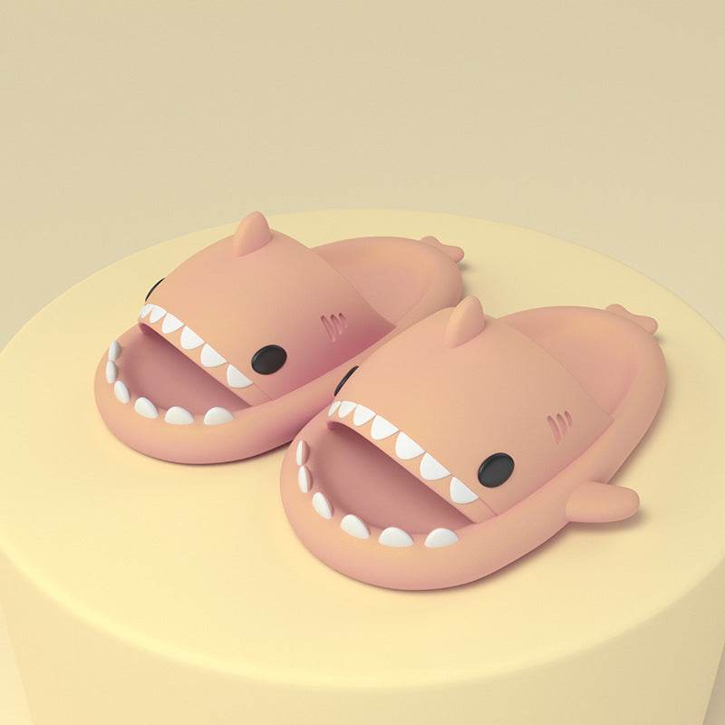 Adult's Slippers Indoor Outdoor Funny Shark Cartoon - ProTrendyz