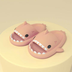 Adult's Slippers Indoor Outdoor Funny Shark Cartoon - ProTrendyz