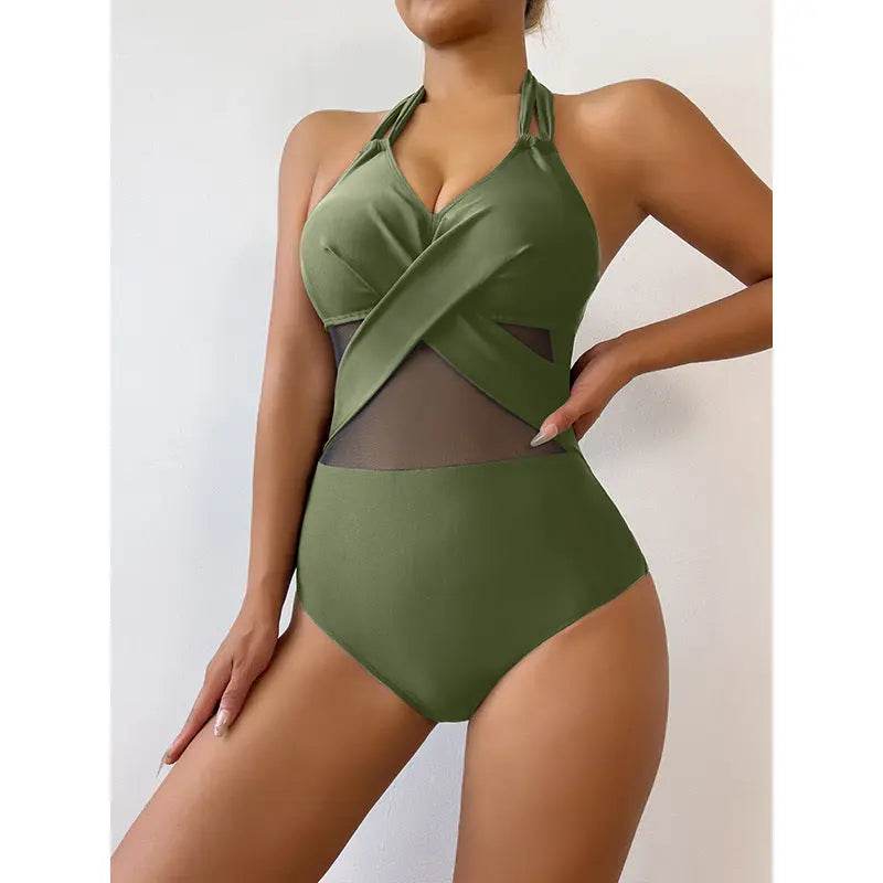New Fashion One-piece Swimsuit Solid Color - ProTrendyz