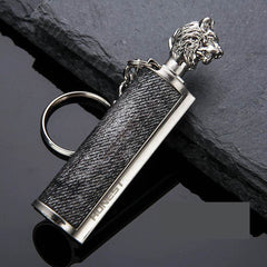 Creative Metal Keychain Lighter Wild Fire Ten Thousand Times Use Kerosene Lighters Gifts For Men - ProTrendyz