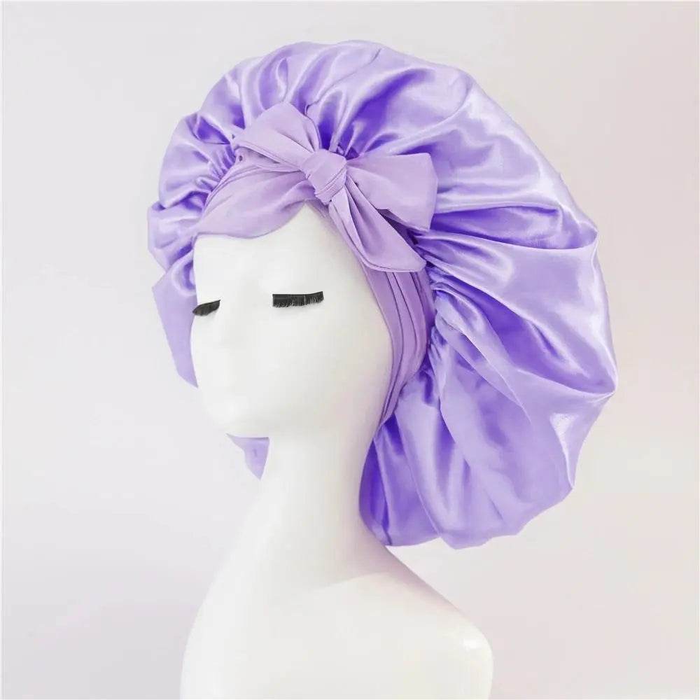 New Silk Bonnet For Sleeping Women Satin Bonnet Hair Bonnet Night Sleep Cap Scarf Wrap For Curly Hair With Tie Band For Curly Hair - ProTrendyz