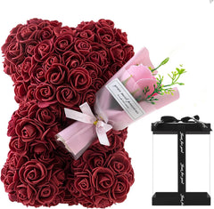 Rose Bear Preserved Fresh Flower Valentine's Day Birthday Gift - ProTrendyz