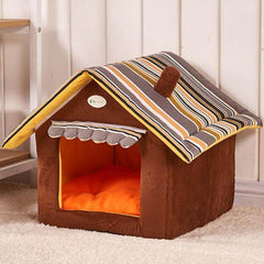 New Fashion Striped Removable Cover Mat Dog House Dog Beds For Small Medium Dogs Pet Products House Pet Beds for Cat - ProTrendyz