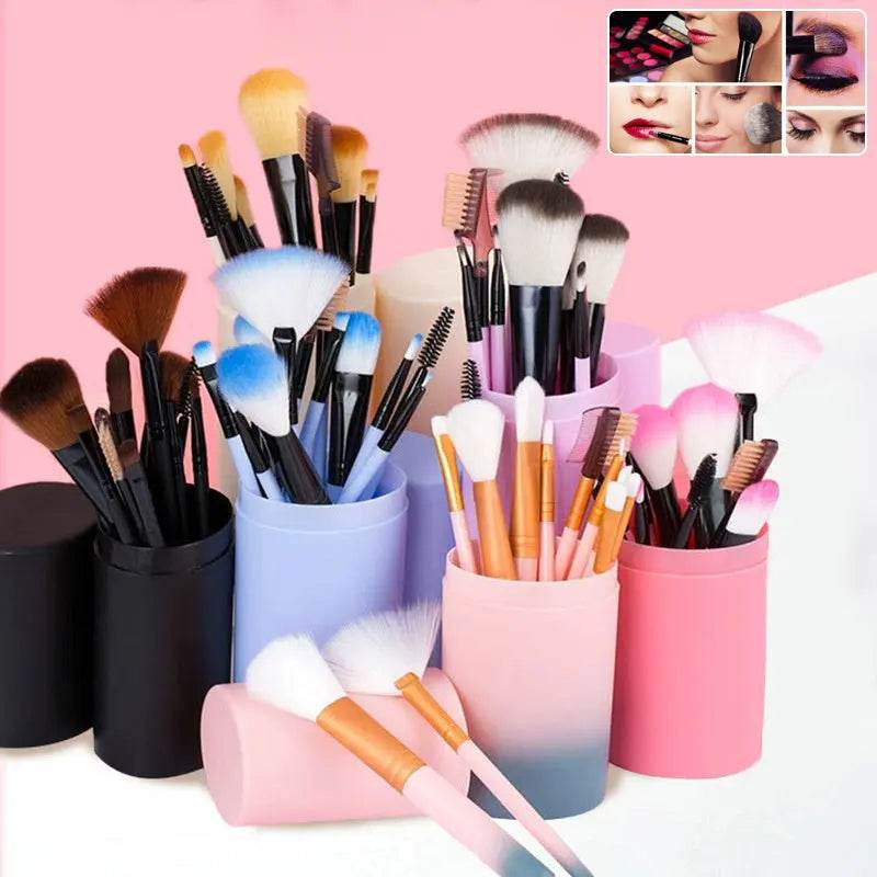 12pcs Makeup Brush Set Blush Eyeshadow Eyelash Highlighter Makeup Brush US - ProTrendyz