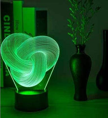 Twist Abstract LED 3D Night Light Touch Colorful Acrylic 3D Table Lamp Decoration Lighting Baby Sleeping Mood Lamp Best Gift - ProTrendyz