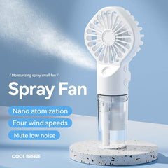 Portable Handheld Spray Fan 4-Speed Water Spray Mist Fan Summer Cooling Artifact USB Charging Summer Supplies Outdoor Mini Fan - ProTrendyz