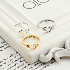 Romantic Heart Hand Hug Fashion Ring For Women Couple Jewelry Silver Color Punk Gesture Wedding Men Finger Accessories Gifts - ProTrendyz