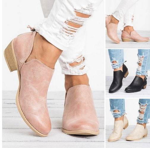 Autumn Women Shoes Retro High Heel Ankle Boots - ProTrendyz