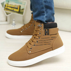 DEKABR Hot Men Shoes Fashion Warm Fur Winter Men Boots Autumn Leather Footwear For Man New High Top Canvas Casual Shoes Men - ProTrendyz