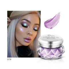 Face Highlighter Jelly Gel Mermaid Eyeshadow Glow Body Glitter Festival Makeup Iluminador Gold Liquid Highlighter Bronzer - ProTrendyz