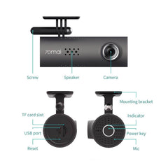 Car Dash Smart WiFi DVR 130 Degree Wireless Cam 1080P FHD Night Version G-Sensor Driving Recorder - ProTrendyz