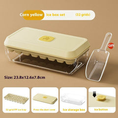 32 Grid Silicone Ice Cube Tray Mould With Lid Shovel Storage Box Remove With One Click Ice Maker DIY Whiskey Cocktail Tools Summer Kitchen Gadgets - ProTrendyz