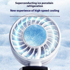 Creative Digital Display Refrigeration Ice Compress Turbine High-speed Handheld Fan - ProTrendyz