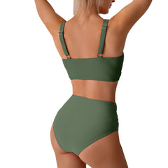 Sexy Split Swimsuit High Waist Swimsuit Outfit Bikini