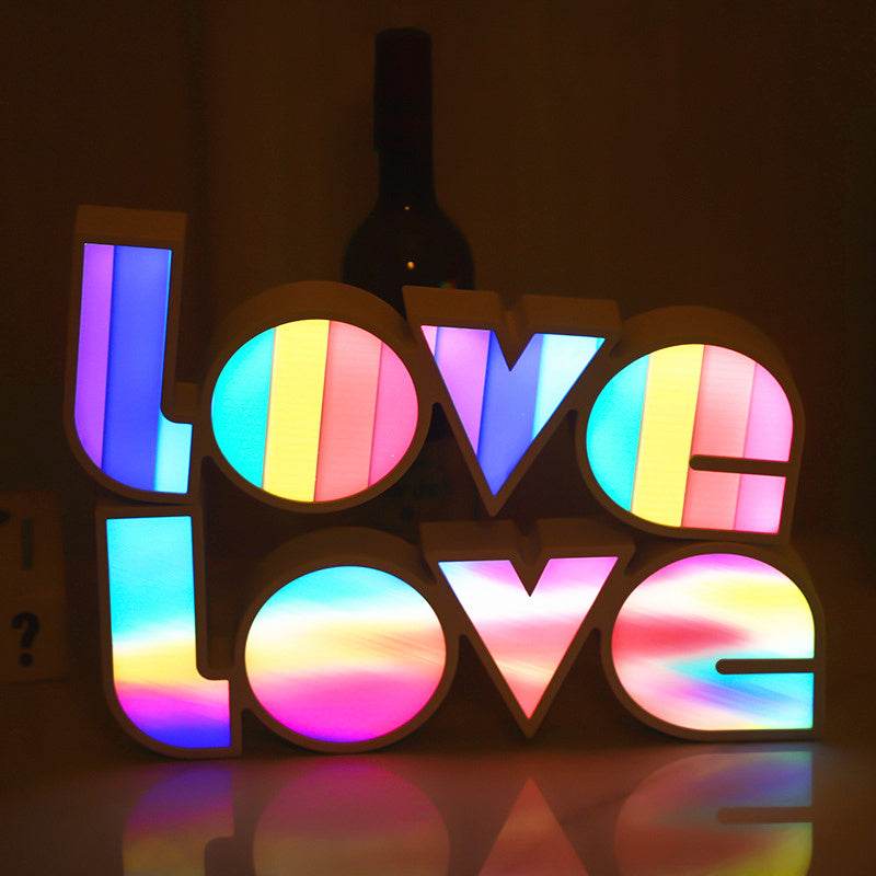 Valentines Day Decor LED LOVE Light Valentines Day Gift For Girlfriend Bithday Wedding Party Decoration Romantic Wedding Decor - ProTrendyz