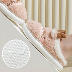 Christmas Shoes Winter Home Slippers Elk Soft Cozy Bedroom Slipper Slip On House Shoes - ProTrendyz