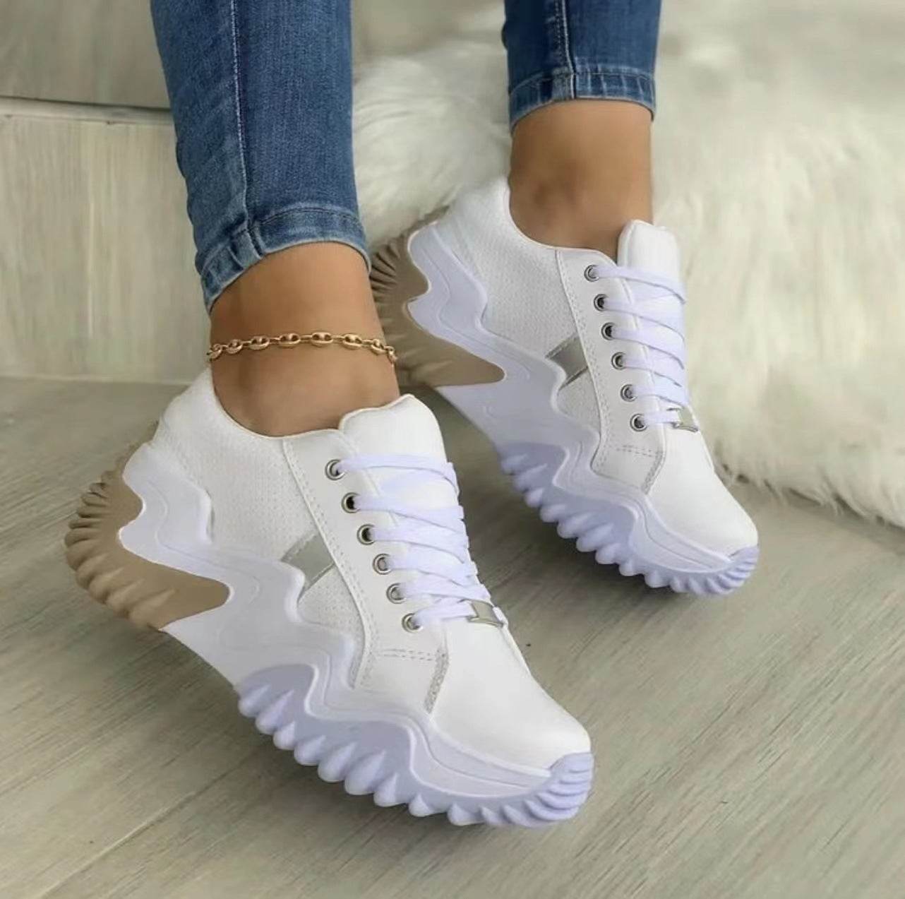 Women Shoes Lace-up Sports Sneakers - ProTrendyz