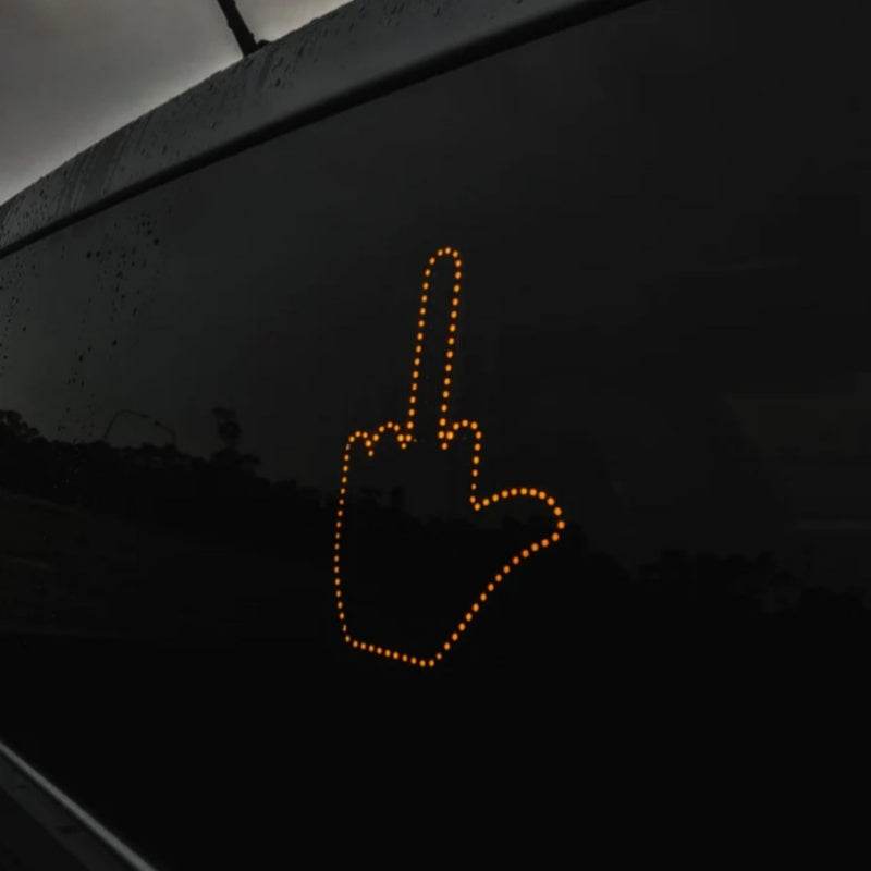 Funny New LED Illuminated Gesture Light Car Finger Light With Remote Road Rage Signs Middle Finger Gesture Light Hand Lamp - ProTrendyz