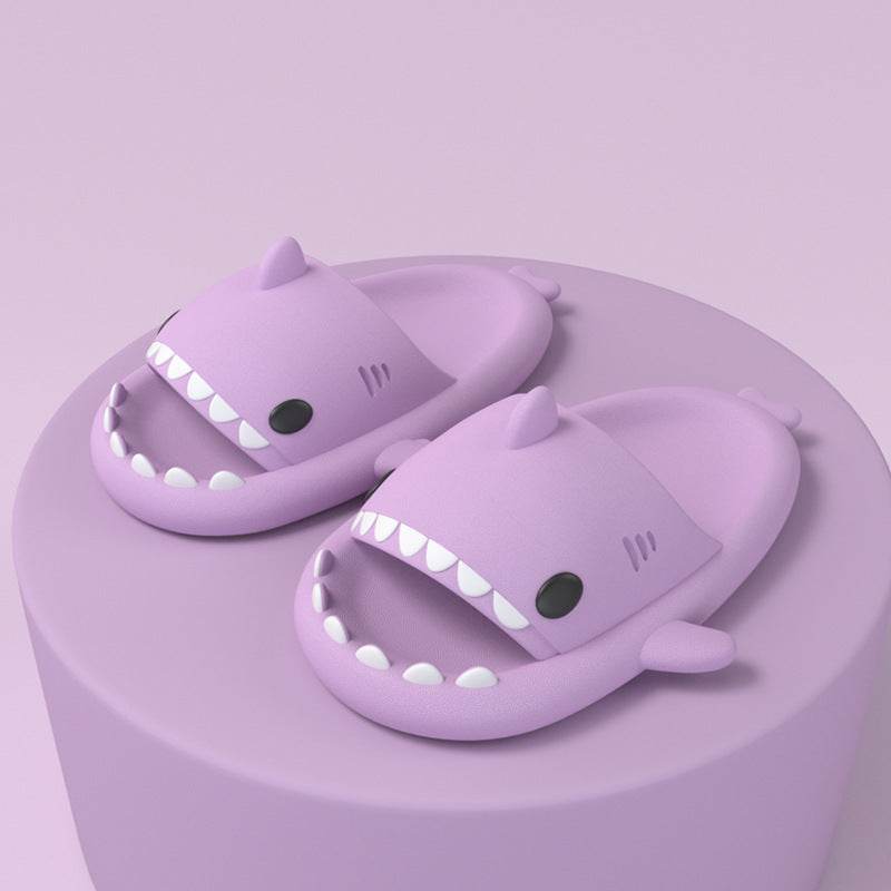 Adult's Slippers Indoor Outdoor Funny Shark Cartoon - ProTrendyz