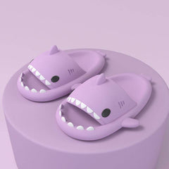 Adult's Slippers Indoor Outdoor Funny Shark Cartoon - ProTrendyz