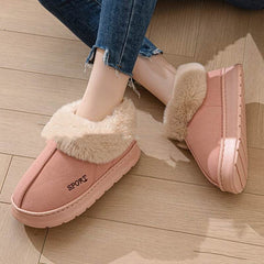 Cozy Plush Soft Slippers Shoes For Women Non-Slip Platform Shoes With Faux Fur Lining Mute Sole And Comfortable Fit For Indoor Wear - ProTrendyz