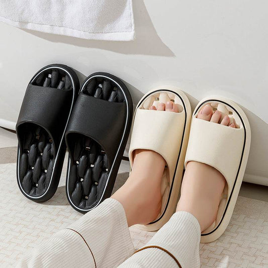 Non-slip Design Bathroom Slippers Home Summer Thick Sole Floor Bedroom House Shoes For Women Men - ProTrendyz