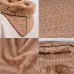 Winter Thick Plush Hat With Scarf Windproof Warm Knit Hats Hooded For Women - ProTrendyz