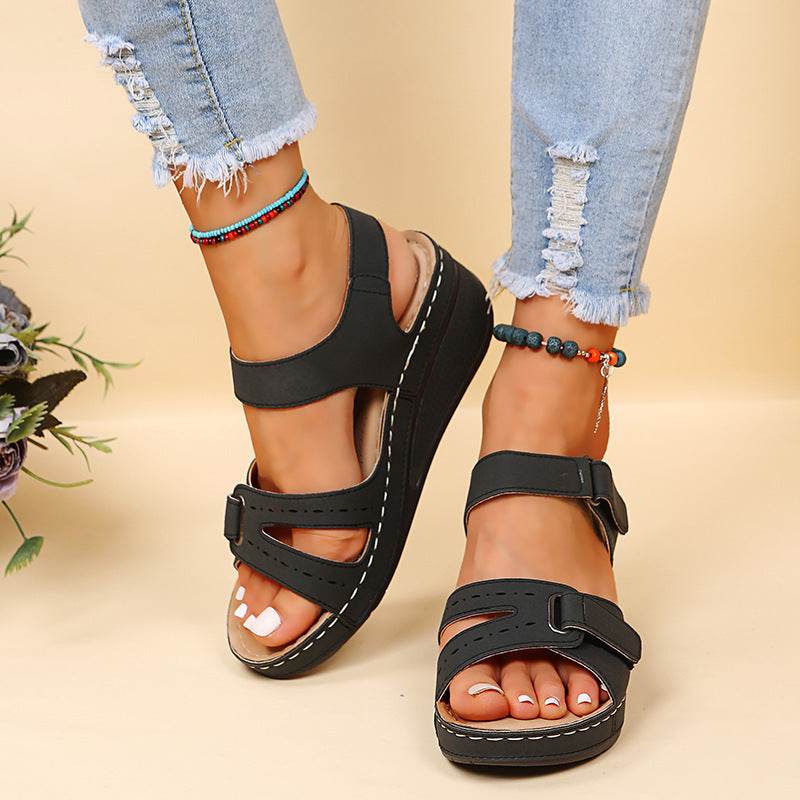 Wedge Sandals Summer Velcro Platform Shoes Women - ProTrendyz