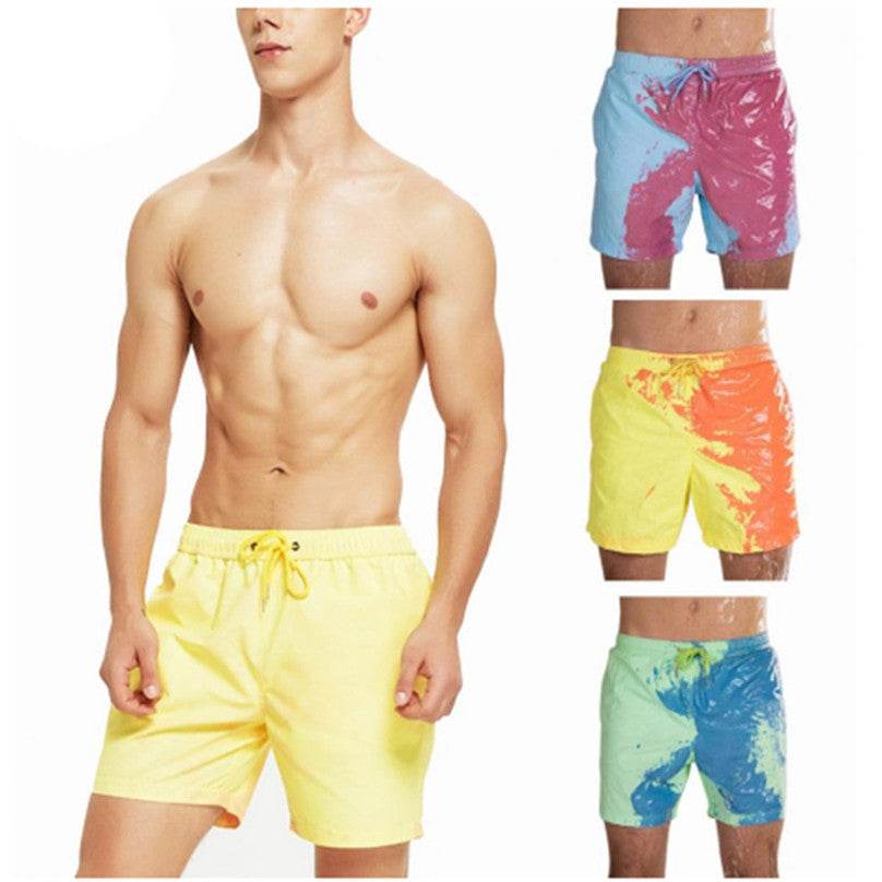 Magical Change Color Beach Shorts Summer Men Swimming Trunks Swimwear Swimsuit Quick Dry bathing shorts Beach Pant - ProTrendyz