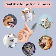 Dog Tooth Cleaning Brush Care Finger Wrap Cat Dog Oral Cleaning Toothbrush Tool Silicone Dog Cat Finger Toothbrush Supplies Pet Products - ProTrendyz