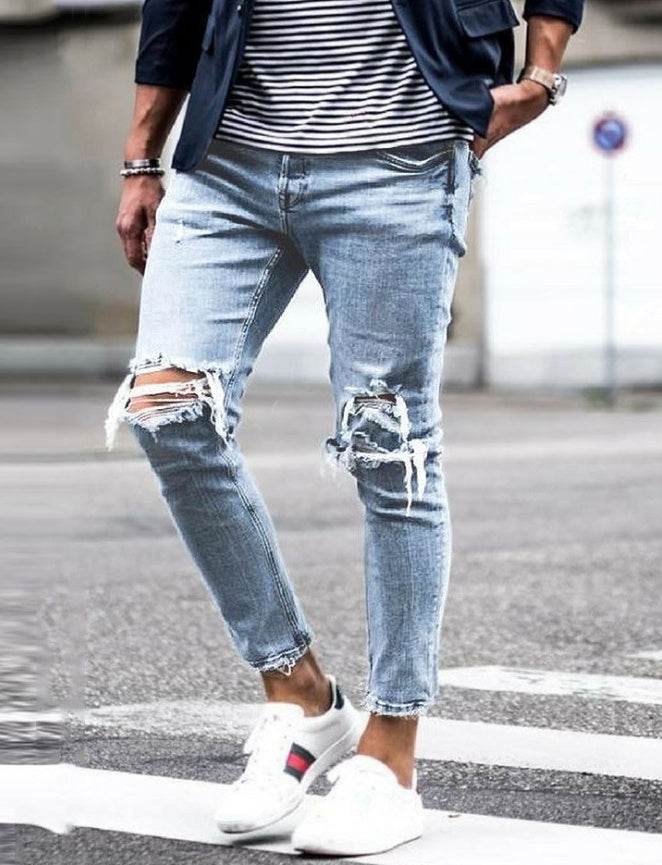 New Ripped Skinny Jeans mens Streetwear - ProTrendyz