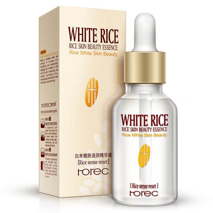 HOREC White Rice Whitening Serum Face Moisturizing Cream Anti Wrinkle Anti Aging Face Fine Lines Acne Treatment Skin Care 15ml - ProTrendyz