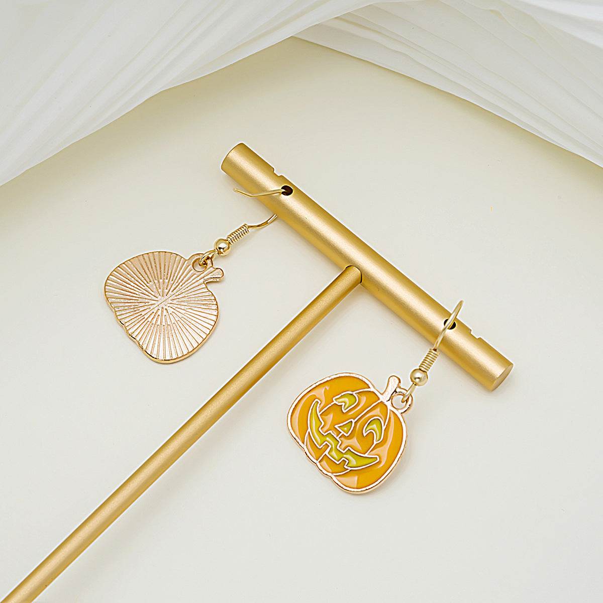 Halloween Earrings Cute Pumpkin Spooky Oil Drip Alloy Earrings Jewelry - ProTrendyz