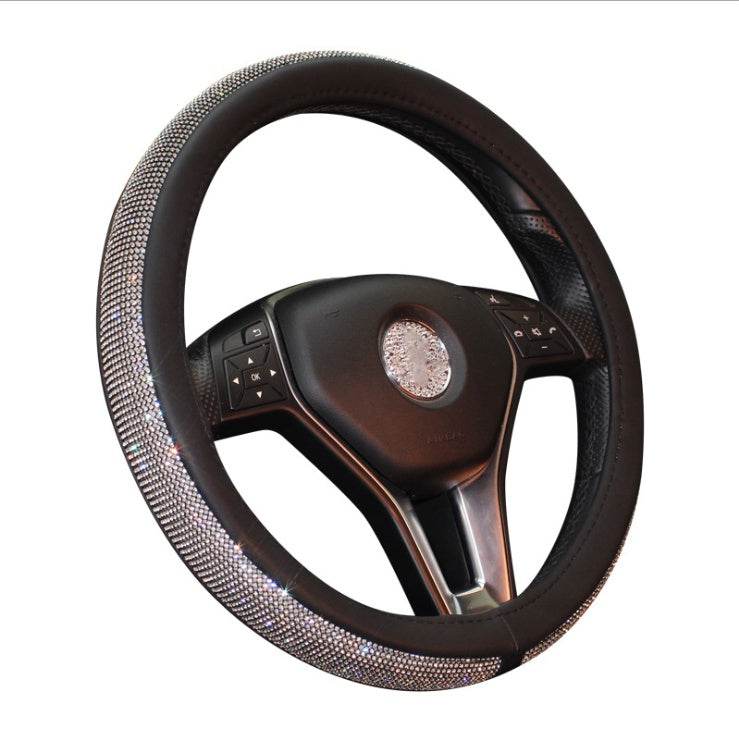 Car steering wheel handle set Four seasons universal really cute feminine cartoon leather anti-slip handle - ProTrendyz