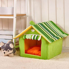 New Fashion Striped Removable Cover Mat Dog House Dog Beds For Small Medium Dogs Pet Products House Pet Beds for Cat - ProTrendyz