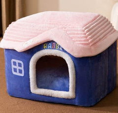Foldable Dog House Pet Cat Bed Winter Dog Villa Sleep Kennel Removable Nest Warm Enclosed Cave Sofa Pets Supplies - ProTrendyz
