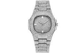 Mens Watches Luxury Brand Fashion Diamond Date Quartz Watch - ProTrendyz