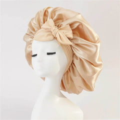 New Silk Bonnet For Sleeping Women Satin Bonnet Hair Bonnet Night Sleep Cap Scarf Wrap For Curly Hair With Tie Band For Curly Hair - ProTrendyz