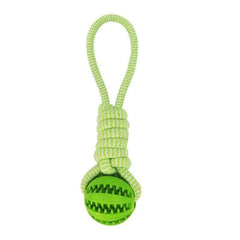 Dog Toys Treat Balls Interactive Hemp Rope Rubber Leaking Balls For Small Dogs Chewing Bite Resistant Toys Pet Tooth Cleaning Bite Resistant Toy Ball For Pet Dogs Puppy - ProTrendyz