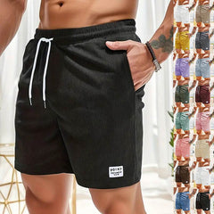 Lace-up Drawstring Shorts Summer Corduroy Sports Short Pants Mens Clothing - ProTrendyz